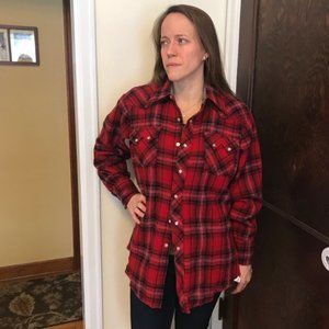 ❤️ Vintage H Bar C Wool Plaid Snap Front Shirt ❤️-478793-1
